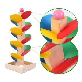

DIY Wooden Toys Colorful Building Blocks Tree Marble Ball Run Track Toys Kid Wood Game Toy Learning Educational Toy For kid Gift