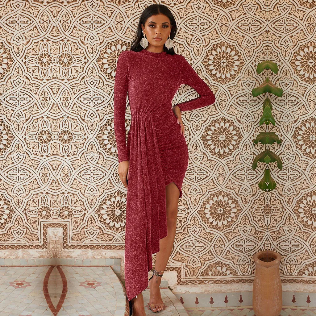 vestidos платье для женщин размера плюс Формальные платья с длинным рукавом Необычные Вечерние свадебные ropa mujer sukienki robe hiver femme