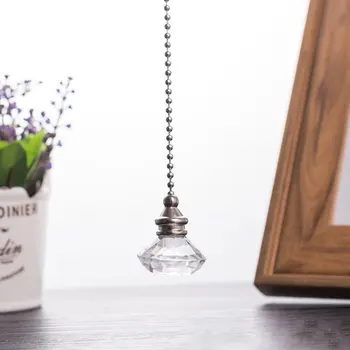 

1PC Craft Pendant Prism Styling Portable Pull Chain Home Decor Desk Light Extension Hanging Dazzling Crystal Ceiling Fan Wedding