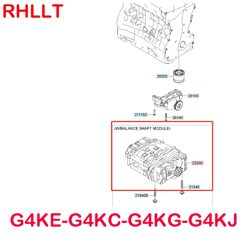 Новый масляный насос балансировочный вал в сборе 2330025230 для hyundai Sonata Santa fe Tucson IX35 kia