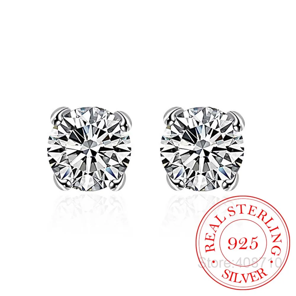 Женские серьги гвоздики из серебра 100% пробы с фианитом|earring earphones|earrings owlearrings com |
