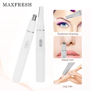 

Ear and Nose Hair Trimmer Clippers - Electric Painless Eyebrow Trimmer for Women & Men - 4 in 1 Lightweight Waterproof
