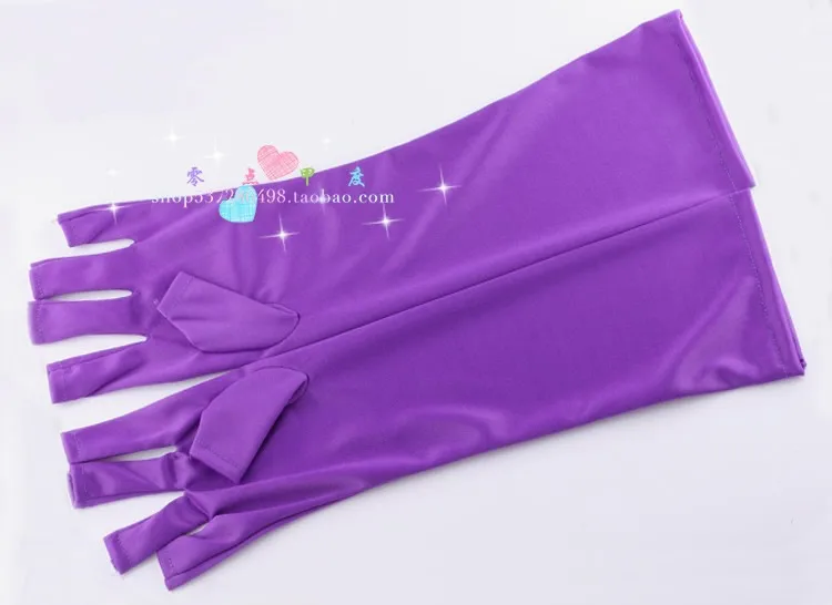 40cmPurple Перчатки для защиты от УФ-излучения, 1 пара, профессиональный инструмент для ногтей, СВЕТОДИОДНЫЙ УФ-лампа, Сушилка для ногтей, защита от УФ-излучения - Цвет: 40cmPurple