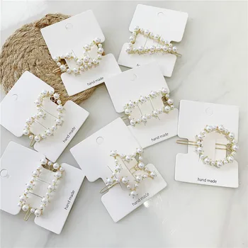 

Fashion Crystal Pearl Hair Clip Metal Hairclip Elegant Barrette Bobby Hair Pins Wedding Hair Styling Tool Hair Clips for Women