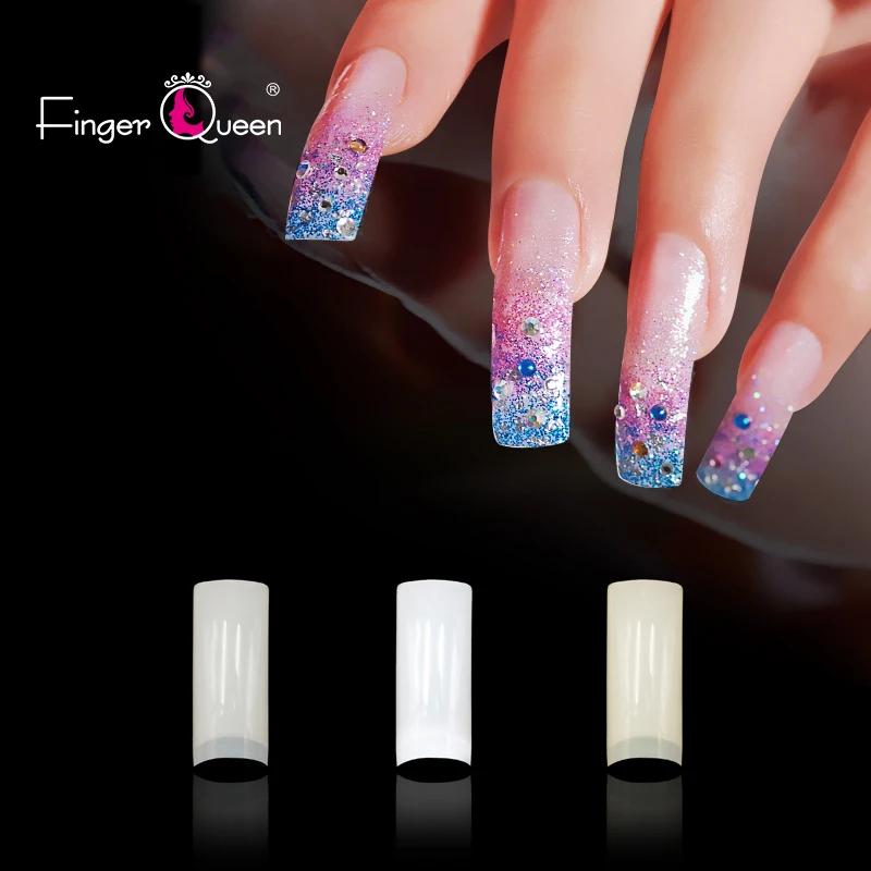 

Fingerqueen 500pcs French Style False Acrylic Nail Tips Tips Coffin Fake Nails UV Gel Manicure Fake Nail Art FQ838