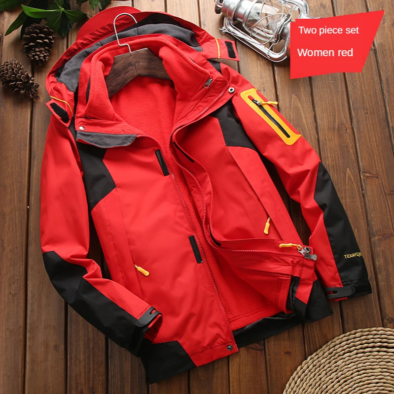 Jacket two-piece removable waterproof windproof ski hiking for winter ski
