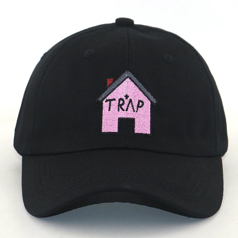 New trap house fashion dad hat men women hip hop baseball cap cartoon pattern embroidery sports snapback hats unisex man with baseball cap Baseball Caps