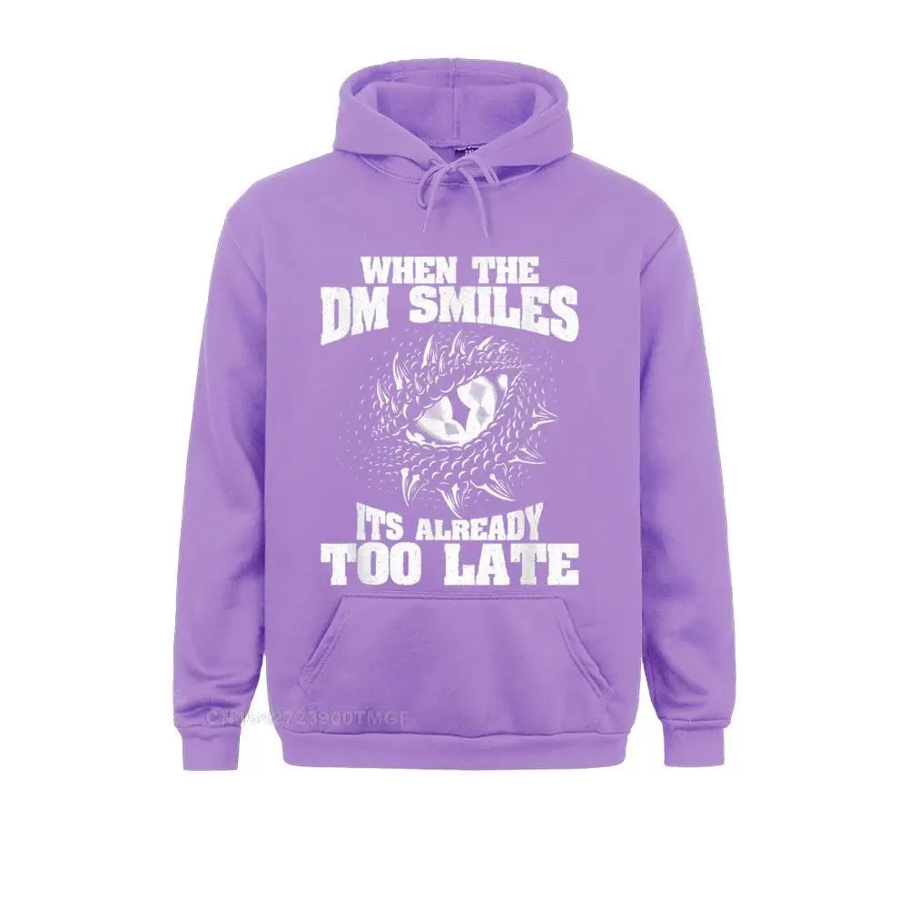 Design When The DM Smiles Funny Dungeon Eye RPG Dice Dragon Gift T-Shirt__B8693 Men Sweatshirts Wholesale April FOOL DAY Long Sleeve Hoodies  Hoods When The DM Smiles Funny Dungeon Eye RPG Dice Dragon Gift T-Shirt__B8693purple