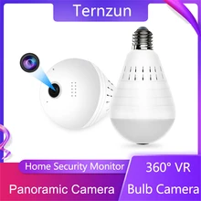 360 ° fisheye câmera panorâmica wifi 2 em 1 câmera ip sem fio lâmpada de iluminação app visualização remota vigilância vídeo de segurança em casa
