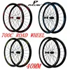 road bicycle wheeles super-light aluminum four-perlin flat spokes 3.0 racing 40 rims road bike wheel 700C with F/V ► Photo 1/6