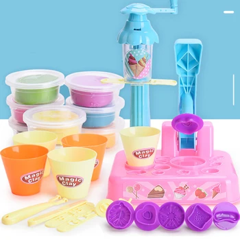 

Baby Handmade Color Tool Set Children ice cream color mud machine pasta machine light clay toy plasticine