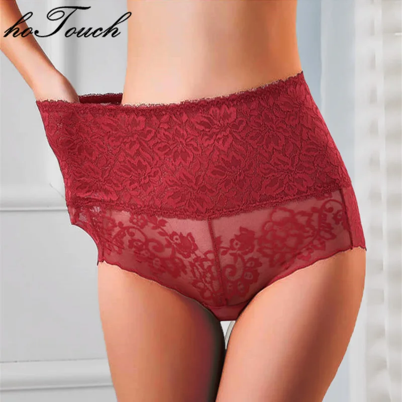 

Women Panties High Waist Underwear Sexy Lace Panties Bodyshaper Female Underpants Seamless Briefs Knickers Mesh Floral Lingerie