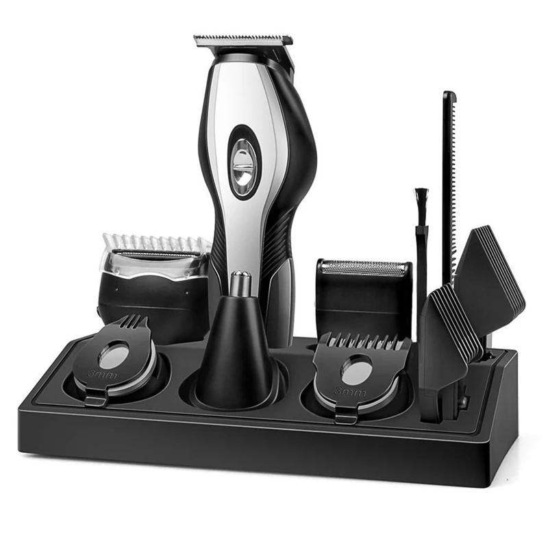 Beard Trimmer Men Beard Trimmer Kit With Stand Waterproof 11 In 1