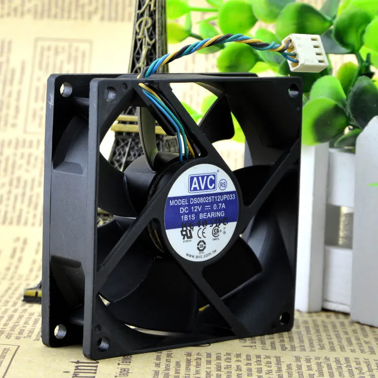 FOR Avc 802512v 0.7a8cm 4-wire violence computer chassis fan DS08025T12UP033