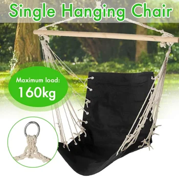 

160kg Hammock Garden Hang Lazy Chair Swinging Indoor Outdoor Furniture Hanging Rope Chair Swing Chair Seat bed Travel Camping