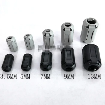 

10Pcs Black UF35/65/70/90/100/110/130/1330A/B 3.5/5/7/9/13mm Dia Cord Ferrite Core Noise Suppressor Filter fit Cable gray