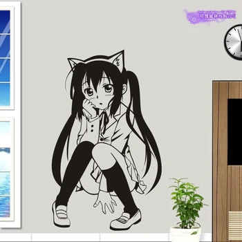 

Catalpa meow Light tone girl K-ON Wall Decal Vinyl Wall Stickers Decal Decor Home Decorative Decoration Anime K-ON Car Sticker