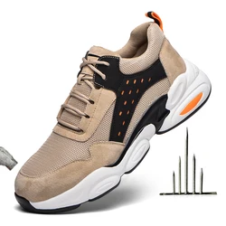 Chaussures de sécurité Anti perforation pour hommes, baskets de travail indestructibles, antidérapantes, respirantes, bout en acier, bottes, livraison directe 