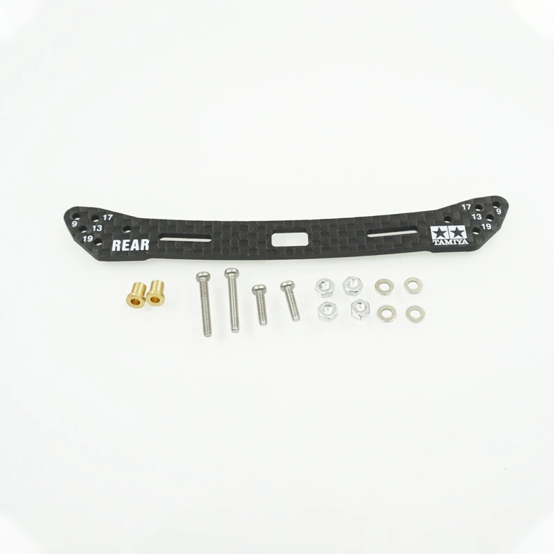 home made tamiya mini 4wd 2mm carbon front 95284 rear 95285 1set HG carbon stay for wide rear Silding damper for 1/ 32 scale car 5