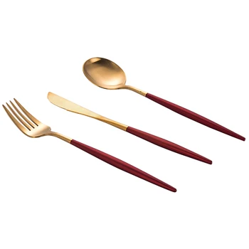 

Onlycook 304 Stainless Steel Western Cutlery Set European Style Western Cutlery Set of 3