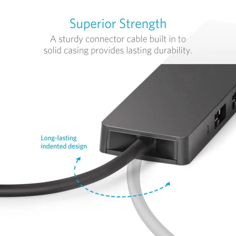 USB концентраторы USB 3,0 Ультра тонкий концентратор данных для Macbook Pro/mini IMac Surface Pro XPS Ноутбук PC USB Anker бренд