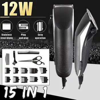 

Professional 15in1 multi functional hair clipper hair trimmer electric beard trimmer Brush Rechargeable hair trimmer cutter kit
