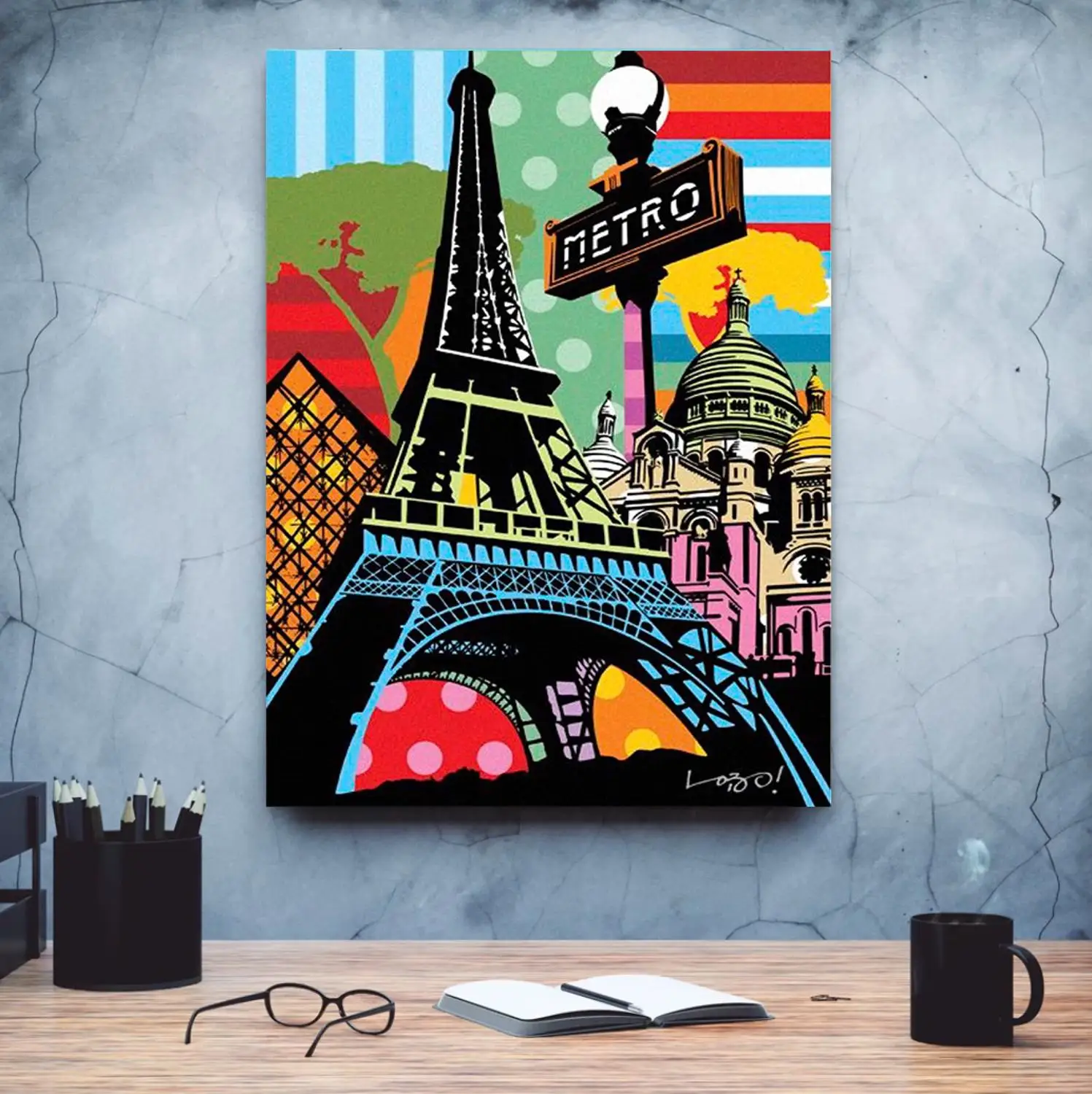 Imagen De Lconic Edificio De Pintura De La Pared Carteles Y Pared