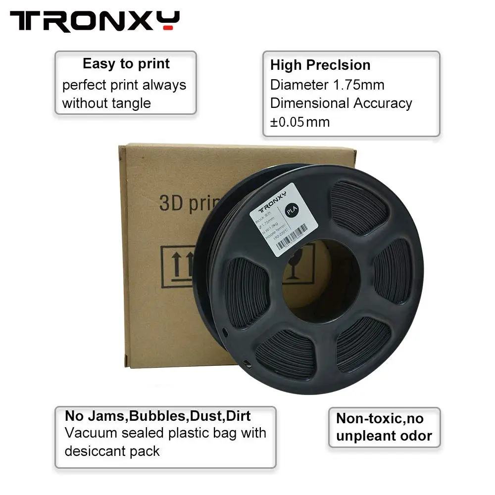Materiais de Impressão para a Impressora Extrusora de Plástico Milímetros Filamento Tronxy kg 3d Caneta Acessórios Black White Eua Naturewors Pla 1.75 1 - Imagem 5