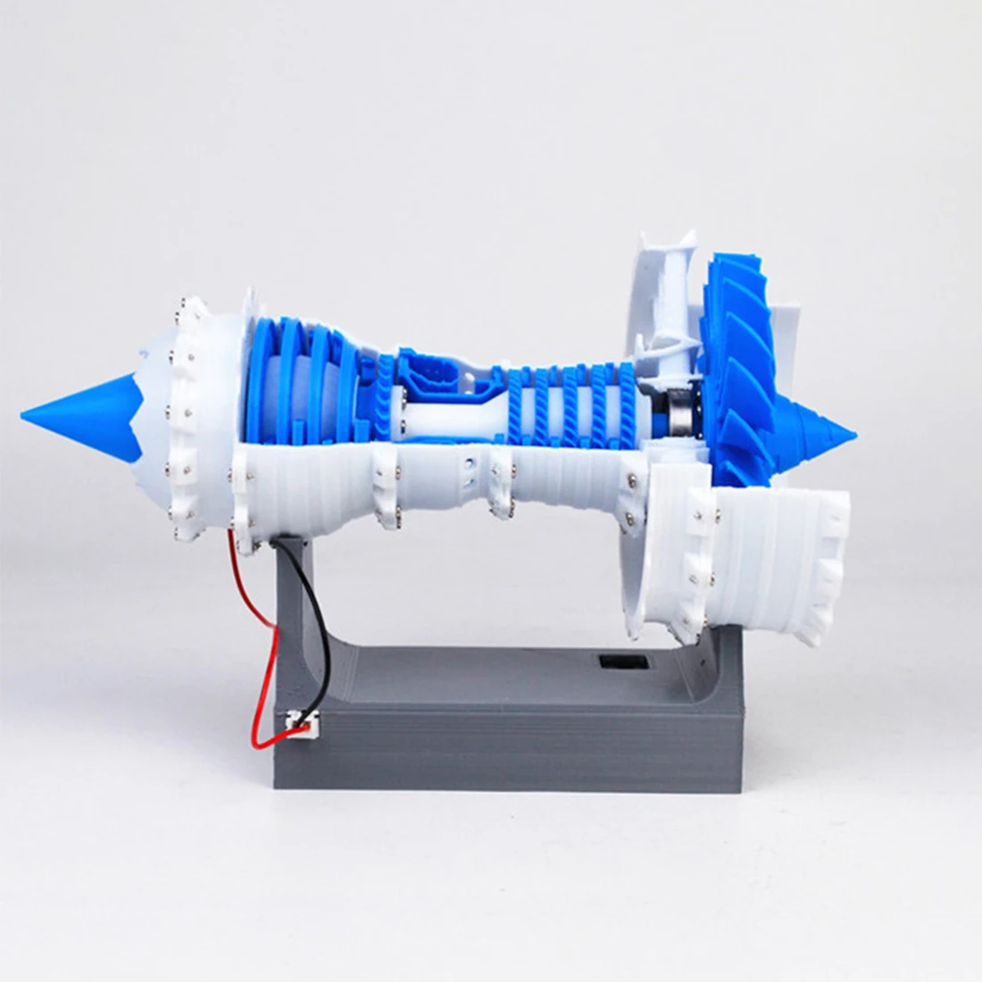 3D Печатный Аэро Модель двигателя Турбовентилятор Модель двигателя DIY стволовый двигатель игрушка с батарейным боксом-версия двигателя