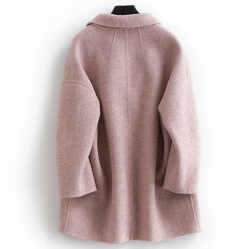 Lana nuevo abrigo mujer otoño mujer Abrigos 2020 coreano elegante de moda suave chaqueta de Alpaca señoras Casaco B18Y05429-Z s -