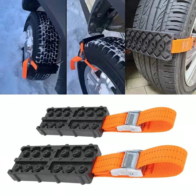 Blocs de Traction antidérapants pour pneus de voiture, 1 pièce, PU Durable,  avec sac, sangle à chaîne pour pneu de neige, boue et sable - AliExpress