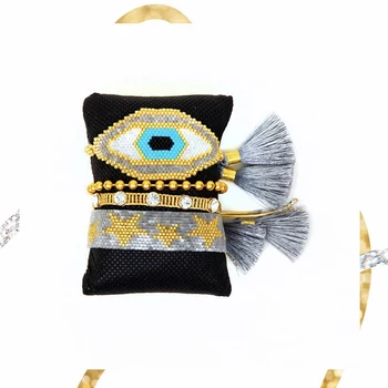 

BLUESTAR Women Bracelet Turkish Eye Bracelet MIYUKI Jewelry Pulseras Star Crystal Handmade Woven Loom Bead