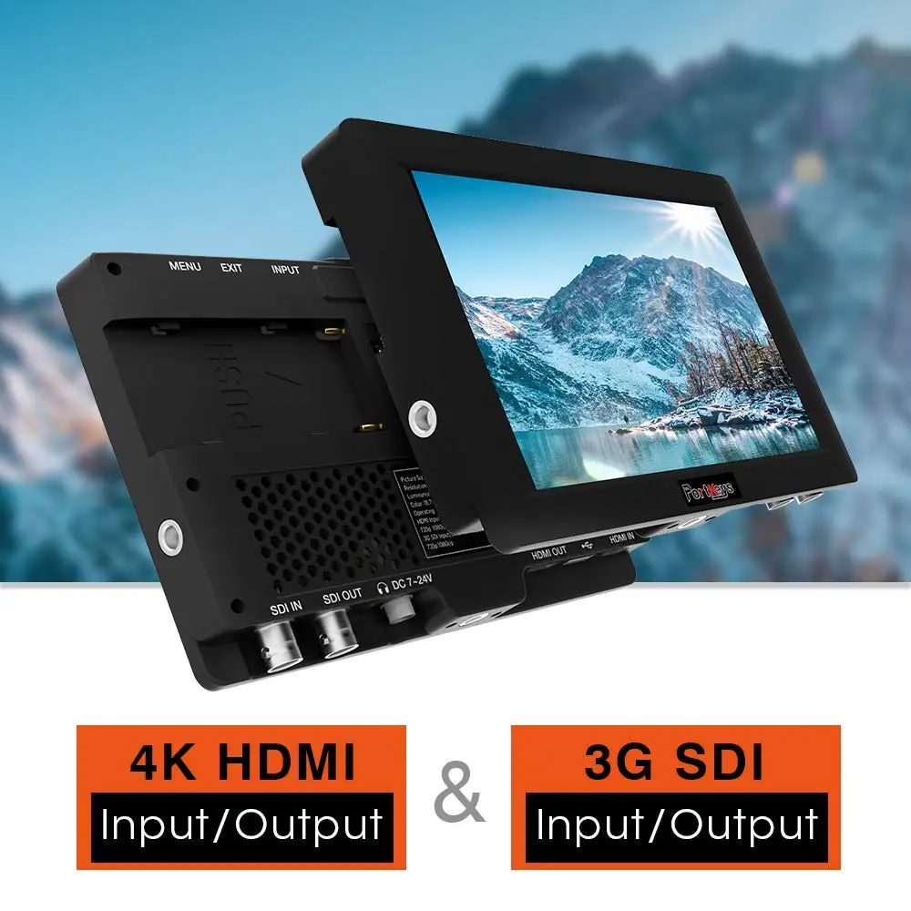 PortKeys HS7T высокая яркость 1200nit 3G SDI/4K HDMI на мониторе камеры 3D LUT черный|Мониторы| |