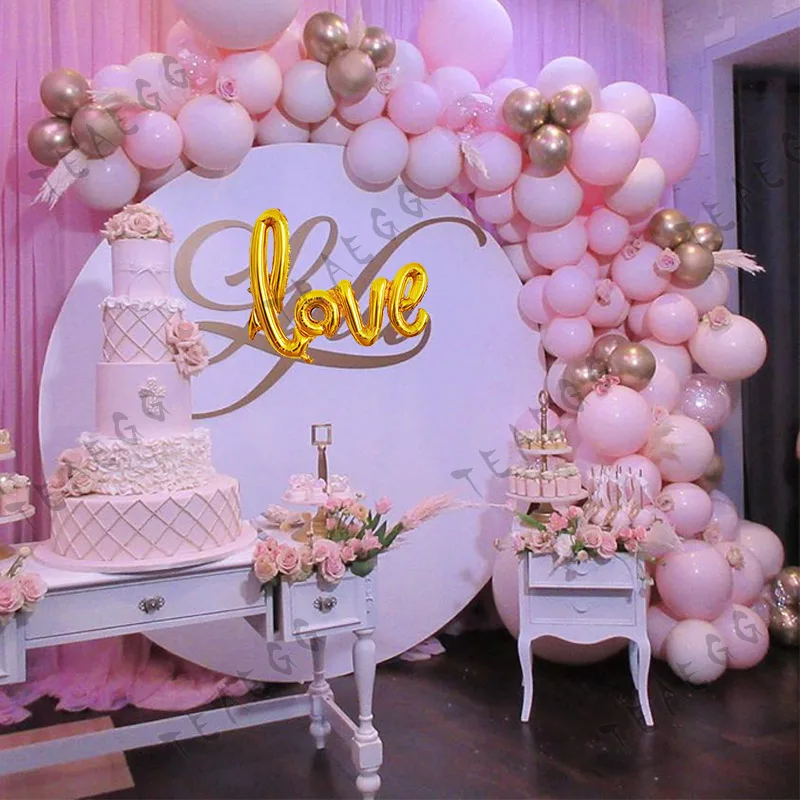 Ballons Pastel Style Macaron En Arc 106 Pieces Decoration En Guirlande Avec Feuille D Amour Anniversaire Mariage Fete Prenatale Pour Adultes Aliexpress