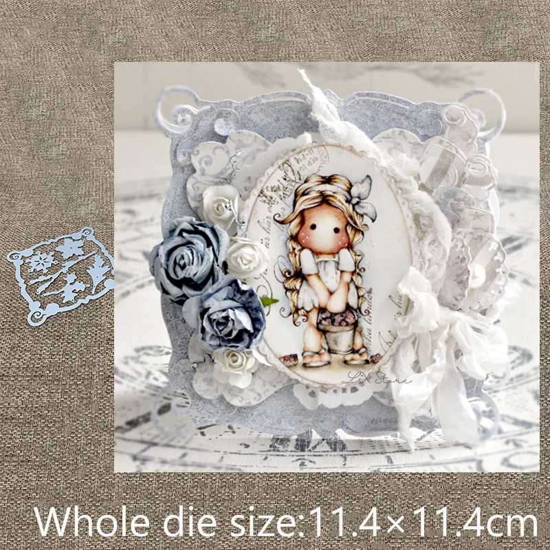 New Design Craft Metal Cutting Dies flower leaves frame decoration scrapbook die cuts Album Paper Card Embossing | Дом и сад
