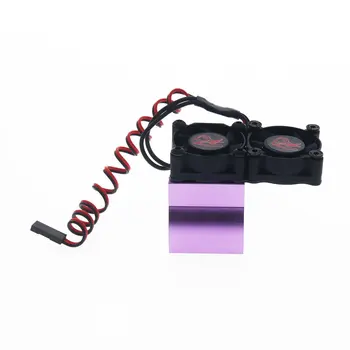 

RC Car Motor Heatsink 550 540 Motor Double Cooling Fans Alloy Heatsink for Traxxas RC4WD Tamiya Axial SCX10 D90 HPI Car