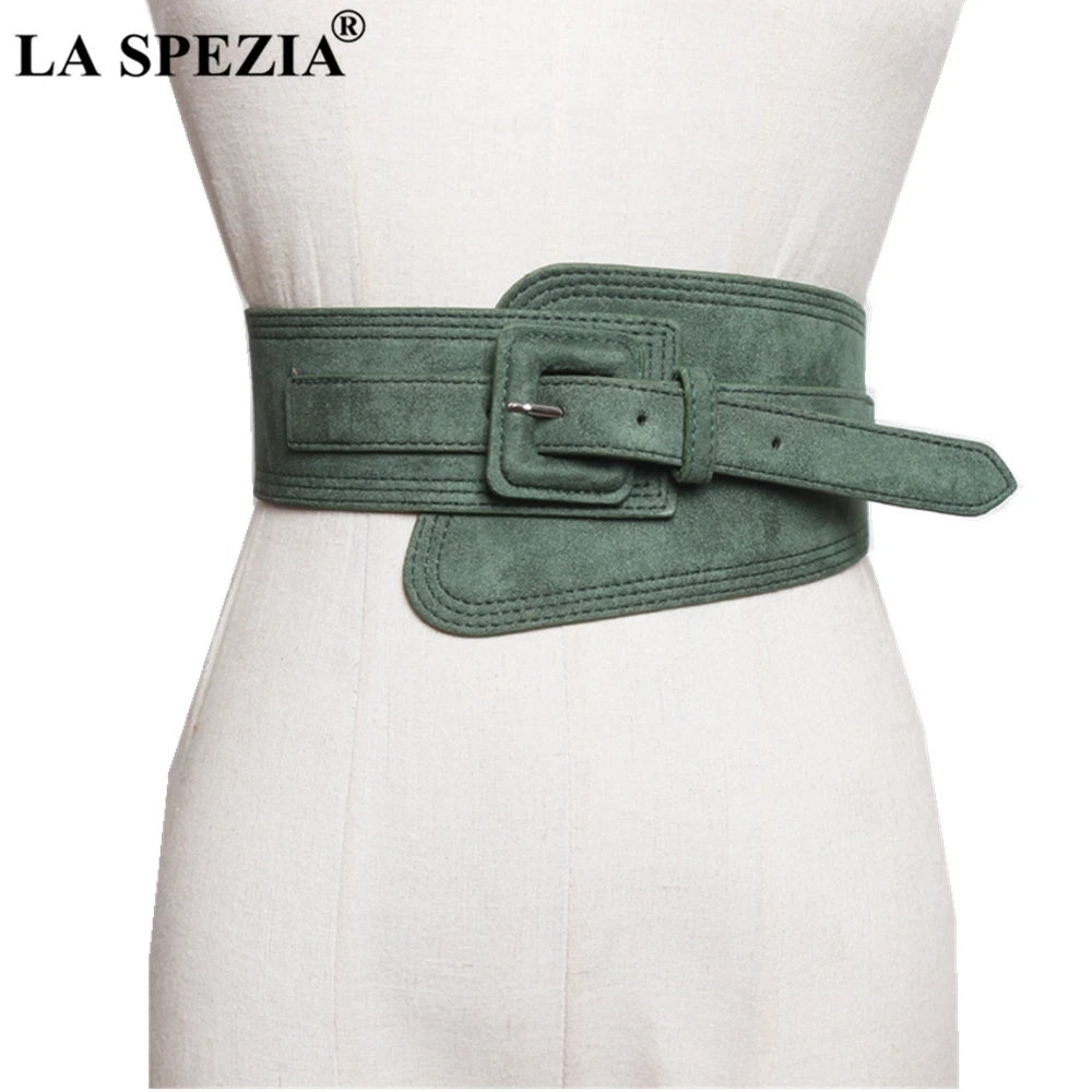 Green Wide Waist Belt Women Cummerbunds Ladies Designer Belt for Dress Vintage 2024 New Arrival Female Waist Belt Corset