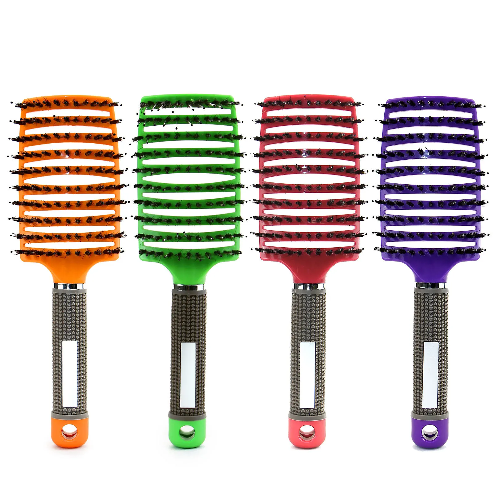 Salon Bristle Nylon Hairbrush Scalp Massage Comb Wet Hair Brush Nylon