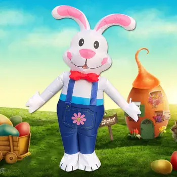 

Inflatable Show Clothes Easter Inflatable Bunny Clothes Festival Funny Stage Performance Egg Doll Costume Clothing for Party