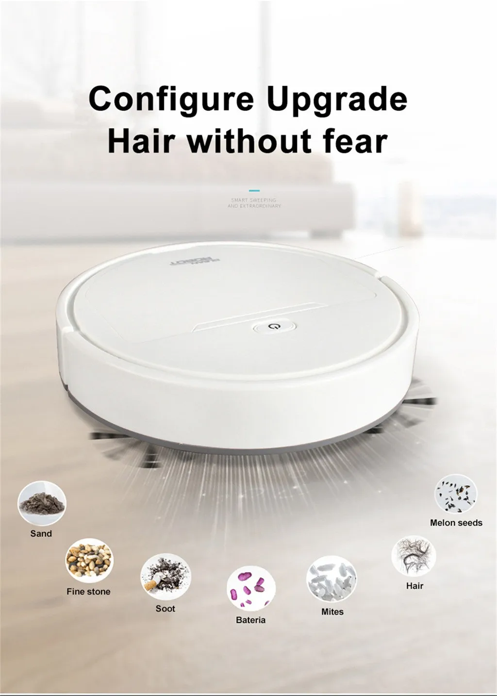 

Smart Sweeping Robot Vacuum Cleaner Floor Edge Dust Clean Auto Suction Sweeper Low noise long-term work