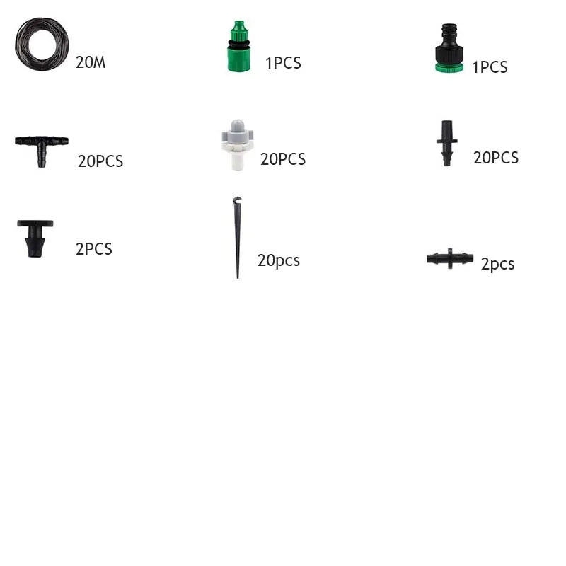 30 м капельного орошения комплект, растение для патио полива комплект садового сельского хозяйства парниковый туман охлаждения оросительной системы автоматический микро - Цвет: D