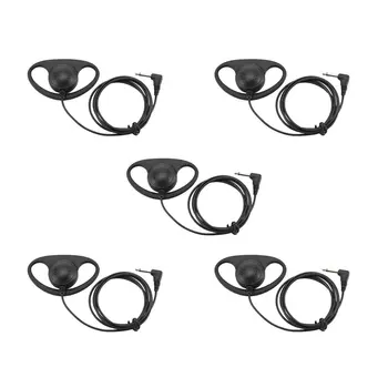 

5Pcs 1 Pin 3.5mm D-Shape Listen Only Soft Rubber Earpiece walkie talkie Headset for Motorola two way radios