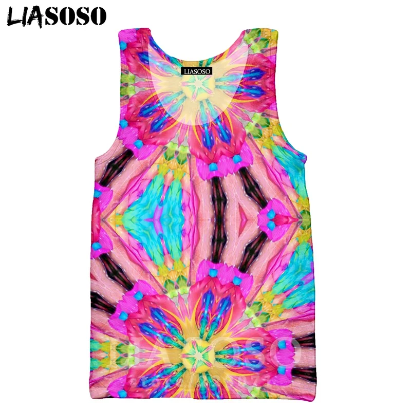 12 Psychedelic головокружение жилет LIASOSO для мужчин женщин Аниме Толстовка 3D принт повседневное O образным вырезом майка без рукавов хип хоп пуловер A328-9 - Цвет: 12
