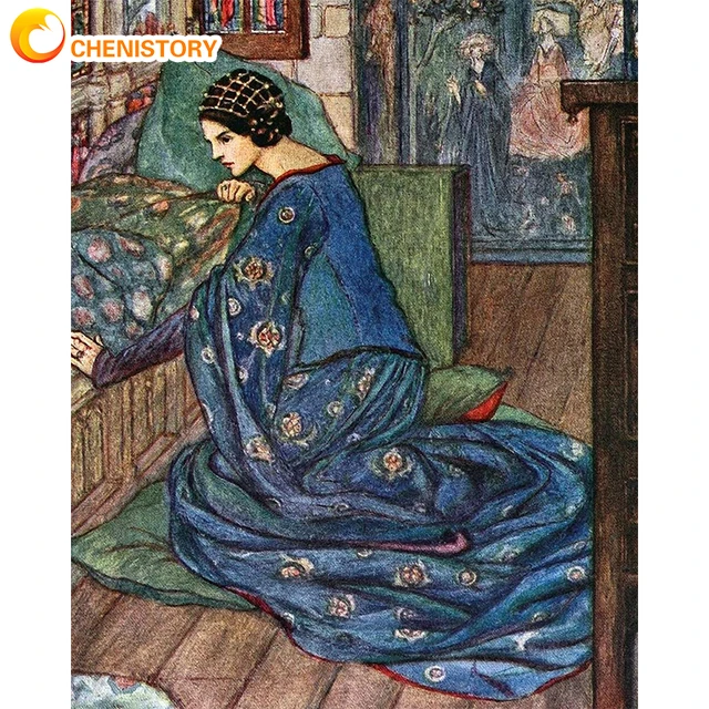 CHENISTORY Frame City Street DIY Painting By Numbers Modern Wall Art Picture By Number Acrylic Canvas By Numbers For Home Decors ZC0521-31