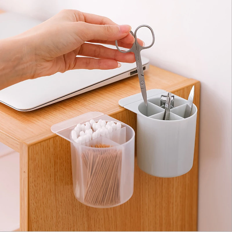 Stick On Desktop Stationery Pencil Holder Pen Case Adhesive Organizer Container Storage for Office Decor | Канцтовары для офиса и