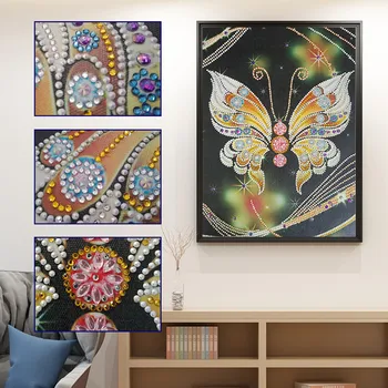 

Butterfly 5D DIY Alien Diamond Painting Wall Canvas Crafts Halloween Cross Stitch Craft Kit Home Decoration Accessories