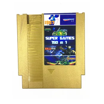 

High quality 72 Pins 8 bit Game Cartridge 150 in 1 with Rockman 1 2 3 4 5 6 NINJA TURTLES Contra Kirby's Adventure