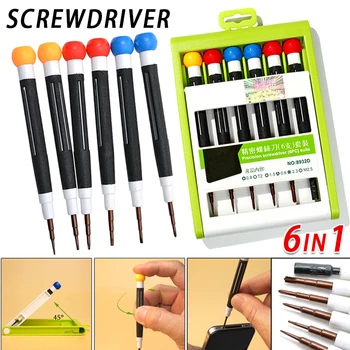 

6Pcs/set Screwdrivers Precise Disassembly Tools Kit Multifunctional Manual Screwdriver for Cell Phone Maintenance Repair I88