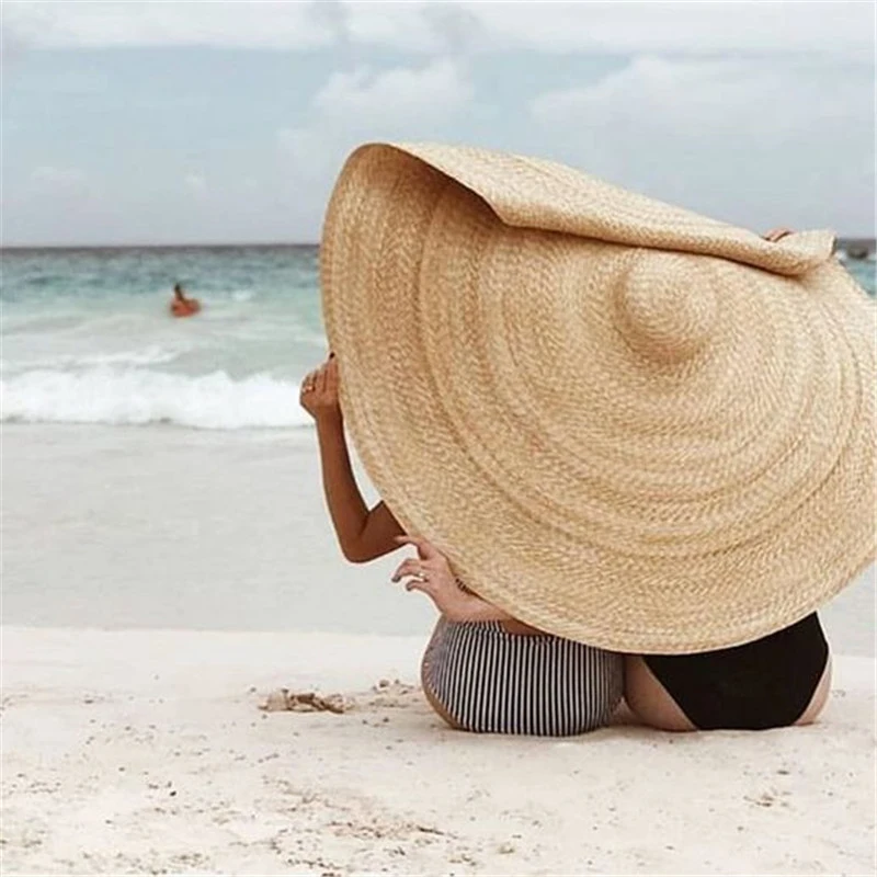 Летняя супер большая шляпа от солнца, модная пляжная кепка, s Регулируемая Складная соломенная кепка, крышка, анти-УФ Защита от солнца, шляпы, соломенная шляпа, пляжная