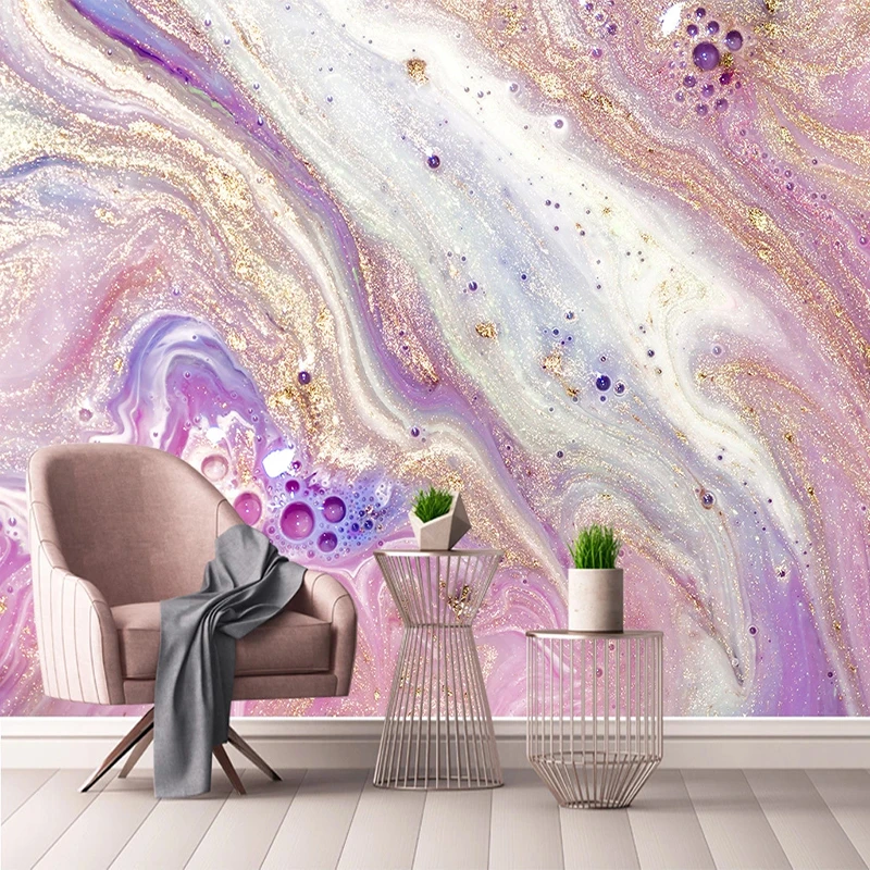 Custom 3d Photo Wallpaper Modern Abstract Gold Pink Marble Waterproof Mural Creative Bedroom Living Room Tv Background Wall Art Wallpapers Aliexpress